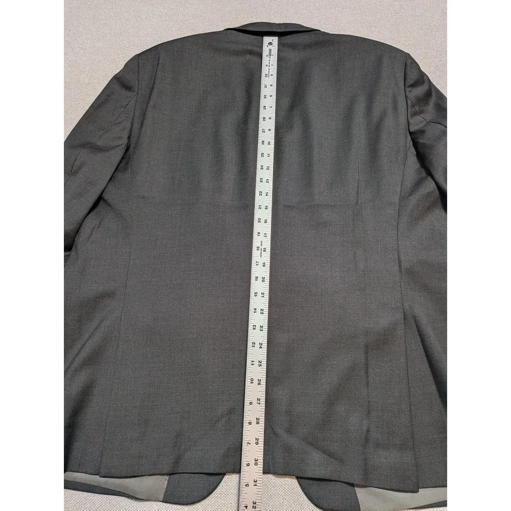 Hart Schaffner Marx Men's Blazer Charcoal Gray Wool Union USA Made Vintage